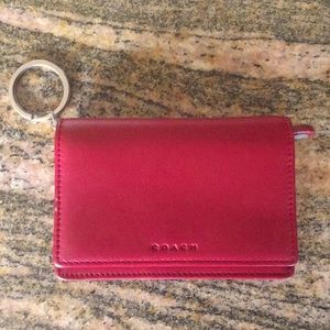 Coach Red Leather Wallet